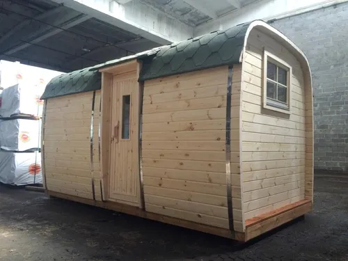 Campingfass Holzhaus Schlafplatz für Garten - Traditionelles Holzhaus mit 2 Fenstern und Doppeltür. Ideal für Camping oder als Ferienhaus, isoliert und wasserdicht, mit einfacher Montage und 2 Jahren Herstellergarantie.
