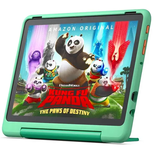 Amazon Fire HD 10 Kids Pro Tablet - 10-Zoll Mintgrün, 32GB - Tablets für Kinder mit robustem Design und kinderfreundlichen Inhalten, ideal für sicheres Surfen und Lernen.
