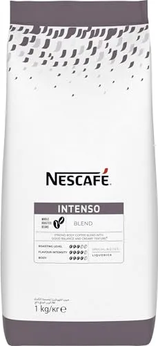 NESCAFÉ Intenso Kaffeebohnen 1,0 kg - kräftiger Bohnenkaffee - Kaffee mit intensiver Röstnote aus Arabica- und Robustabohnen, ideal für Vollautomaten und Liebhaber kräftiger Geschmäcker. Genießen Sie frischen Kaffeegenuss!