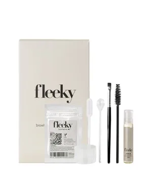 fleeky Browhenna Kit Mini Light Brown - Augenbrauen- und Wimpernfarbe, veganes Kit für konturierte Brows, wasserfest und bis zu 2 Wochen haltbar, mit allem Zubehör für einfache Anwendung.