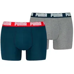 PUMA Boxershorts PUMA MEN EVERYDAY BASIC BOXERS 2P (Packung, 2er Pack) mit Puma Webbund blau XXL