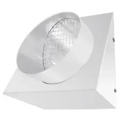 Maico KW-FL 12W Fortluft-Wandstutzen - Lüftungstechnik mit robustem Edelstahl-Design und integrierter Fortlufthaube für zuverlässige Abluftführung und optimalen Schutz vor Witterungseinflüssen.