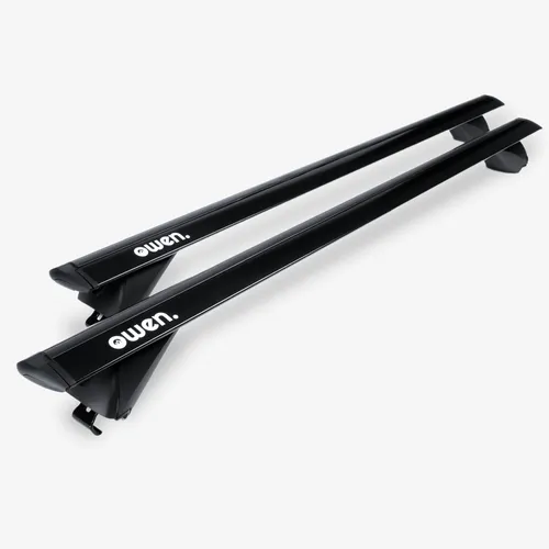 Owen Dachträger 3.0 Pro Schwarz 120cm - TÜV & GS Zertifiziert - Dachträger für geschlossene & bündige Reling mit 90 kg Tragkraft, einfache Montage in nur 2 Minuten und aerodynamisches Design für reduzierten Kraftstoffverbrauch.