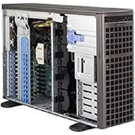 Supermicro SC747 BTQ-R2K04B - 4U Tower Gehäuse mit Hot-Swap - Robustes 4U Tower Gehäuse für E-ATX-Mainboards, bietet Hot-Swap-Funktionalität und 2000 Watt, ideal für Serverlösungen und leistungsstarke Workstations.