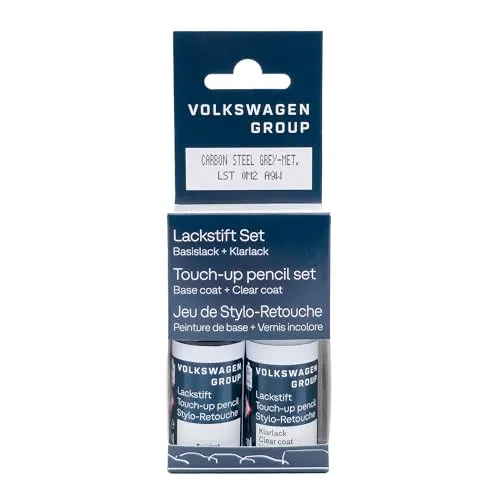 Volkswagen Original Lackstift Carbon Steel Grey Metallic A9W/LA9W - Hochwertiger Lackstift für Volkswagen-Fahrzeuge in Kohlenstoffstahl grau-metallic (A9W/LA9W). Ideal für schnelle Ausbesserungen, inklusive Grundfarbe und Klarlack. Hergestellt in Deutschland.