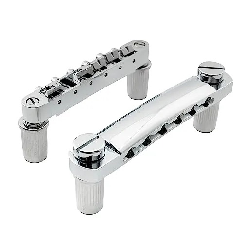 Musiclily ABR-1 Style Tune-O-Matic Steg und Saitenhalter Set for Epiphone Les Paul SG E-Gitarre, Chrom