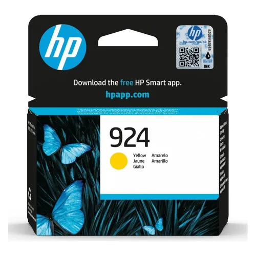 HP Hewlett-Packard 924 Yellow Original Ink Cartridge, 924 Yellow (Y) (4K0U5NE#LS1)