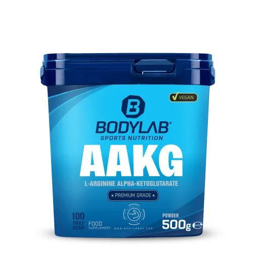 Bodylab24 AAKG Arginin-Alpha-Ketoglutarat 500g Pulver - Aminosäure L-Arginin mit höchster Bioverfügbarkeit, geschmacksneutral und ideal als Pre-Workout Supplement für mehr Muskelpump.