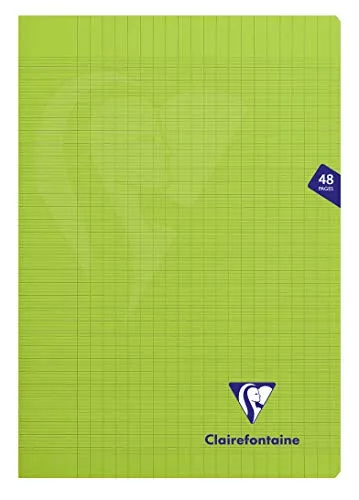 Clairefontaine 353101C - Packung mit 10 Heften Mimesys DIN A4 21x29,7 cm, 24 Blatt, französische Lineatur, 90g, Grün, 1 Pack