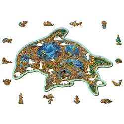WOODEN CITY Holzpuzzle Juwelen des Meeres - 250 Teile - Herausforderndes Holzpuzzle mit 250 Teilen in Tierform. Präzise Laserschnitzerei und ökologisch verpackt für umweltbewusste Puzzle-Fans.