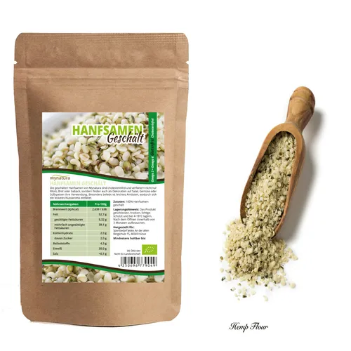 Mynatura 100% Bio Hanfsamen geschält - 1kg Hanf Naturprodukt Hemp Seeds Eiweiß