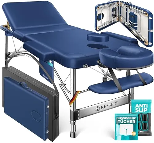 KESSER Mobile Massageliege – Klappbar & Höhenverstellbar - Massageliege für höchsten Liegekomfort, höhenverstellbar und mobil. Ideal für Wellness-Anwendungen und bietet Widerstandsfähigkeit gegen Wasser und Öl.