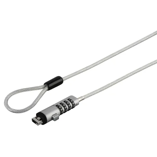 Notebookschloss USB 00054117 - Zubehör für Notebooks, sicheres Zahlenkombinationsschloss schützt vor Diebstahl und sorgt für mehr Sicherheit unterwegs.