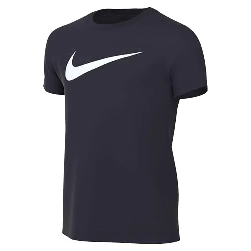 Nike Performance Park 20 Swoosh T-Shirt Kids Blau M - Stylisches Kurzarm-T-Shirt für Kinder aus atmungsaktiver Polyester-Mischung, ideal für den Fußball. Bequem und funktional für sportliche Aktivitäten.