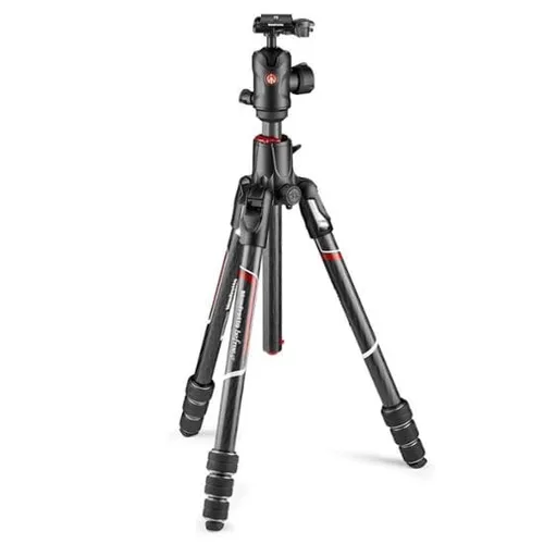Manfrotto Befree GT XPRO Carbon Kamerastativ - Stativ für DSLRs und spiegellose Kameras, ultraleicht und kompakt für Reisen, mit innovativem M-Lock-Verriegelungssystem für schnellen Aufbau und flexibles Fotografieren.