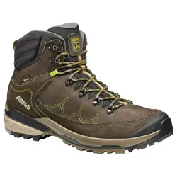 Asolo Herren Falcon EVO Nubuk Wanderstiefel - 42.5 - Dunkelbraun-Limette - Wasserabweisender Nubukleder-Wanderstiefel mit Gore-Tex für Komfort und Atmungsaktivität. Die selbstreinigende Laufsohle sorgt für optimalen Grip auf jedem Terrain.