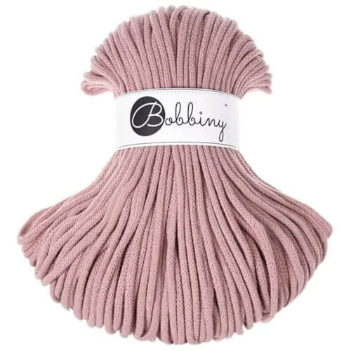 Bobbiny Makramee-Flechtkordel, 5 mm, 100 m, Hellrosa (Blush)