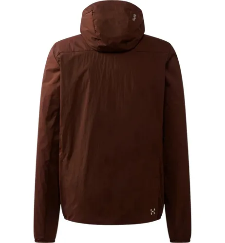 Haglöfs L.I.M Mimic Barrier Hood Isolationsjacke Herren weinrot, Größe L - Minimalistische Isolationsjacke für kühlere Frühlingstage. Leicht, flexibel und mit wasserabweisender Beschichtung. Ideal für aktive Outdoor-Einsätze und optimalen Tragekomfort.