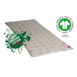 Hefel Bio-Wool Unterbett 90 x 200 cm - Matratzenauflagen: Natürlich wärmend, schützt die Matratze und erhöht den Liegekomfort mit GOTS-zertifiziertem Organic Cotton Feingewebe.