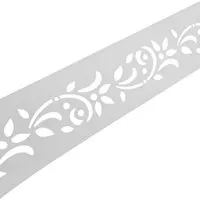 zaunzu Sichtschutz PREMIUM Dekor Floral1 Sichtschutz Weiß 2,55m
