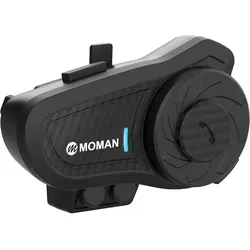 MOMAN H2 Pro Kommunikationssystem Einzelset - Motorradkommunikationssystem mit Bluetooth 5.1, ideal für klare Gespräche bis 1.000 m Reichweite. Mit DSP-Audioverarbeitung, FM-Radio und 20 Stunden Batterielaufzeit für ungestörte Touren.