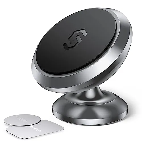 SYNCWIRE Magnetische Handyhalterung fürs Auto, Universelle Smartphone Handyhalter, Verstellbare KFZ-Armaturenbretthalterung, kompatibel mit iPhone/Samsung/Huawei/Xiaomi/OnePlus/Moto usw, Silber