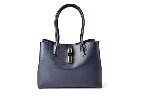 Furla Goccia Shopper Tasche M aus Leder in Blau - Elegante Furla Goccia Shopper Tasche M aus hochwertigem Leder, ideal für den täglichen Gebrauch. Stilvolles Design und praktische Größe von 33 cm für alle Essentials.