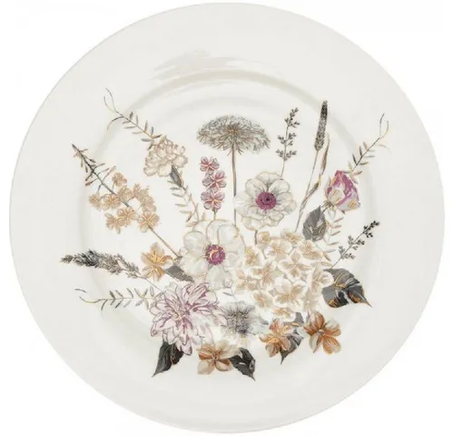 Greengate Speiseteller Estella White (26,7cm) - Eleganter Speiseteller aus hochwertigem Porzellan, ideal für stilvolle Tischdekorationen und besondere Anlässe.
