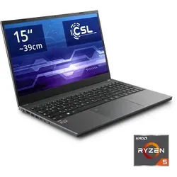 CSL R'Evolve C15 5500U / 32GB / 4000GB / Windows 11 Home Notebook (39,6 cm/15,6 Zoll, AMD Ryzen 5 5500U, Radeon Graphics, 4000 GB SSD) silberfarben