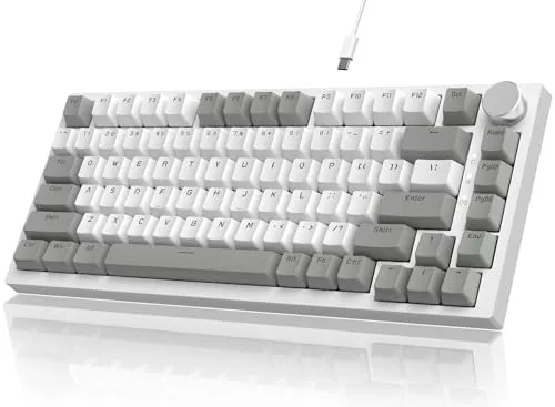 YINDIAO Ajazz AK820 Mechanische Gaming-Tastatur – 75% ANSI-Layout, Hot-Swap Rote Schalter - Entdecken Sie die YINDIAO Ajazz AK820, eine kompakte mechanische Gaming-Tastatur mit 81 Tasten und verbesserter Dichtungsmontage für ein leises Tippgeräusch. Ideal für PC und Mac, bietet sie ergonomischen Komfort und individuelle Anpassungsmöglichkeiten.