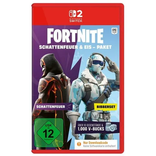 Fortnite - Schattenfeuer & Eis Paket (Downloadcode) für Nintendo Switch - Erlebe actiongeladene Abenteuer mit dem neuesten Fortnite Paket! Ideal für Fans der beliebten Spielreihe, jetzt mit spannenden Inhalten für die Nintendo Switch.