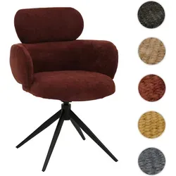 Esszimmerstuhl HWC-O77, drehbar mit Auto-Return - Stuhl für Esszimmer und Küche, hochwertiger Chenille-Stoff (310 g/m2) für besten Komfort, 360° drehbar mit automatischer Rückkehr in Ausgangsposition.