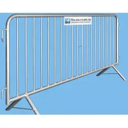 Mannheimer Gitter 20 kg - Profi Absperrgitter feuerverzinkt - Sonstiger Hundebedarf, schwere Ausführung 20 kg extra stabil mit Werbeaufkleber-Schild, ideal für Events und Veranstaltungen mit einfachem Auf- und Abbau dank mittigem Griff.