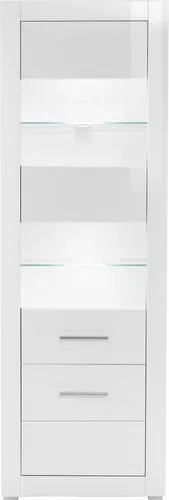 INOSIGN Vitrine BIANCO Höhe 198 cm - Vitrinenschrank in modernem Weiß, mit pflegeleichten Oberflächen und viel Stauraum. Ideal für individuelle Wohnraumgestaltung und hochwertige Verarbeitung.