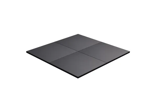 GORILLA SPORTS® Bodenschutzmatte - Rutschfest aus Gummi, 100x100cm, Schwarz - Sportmatte aus rutschfestem Gummi, ideal zum Schutz von Böden vor Dellen und Kratzern. Perfekt für Fitnessgeräte und Heimtraining, schalldämpfend und leicht zu reinigen.