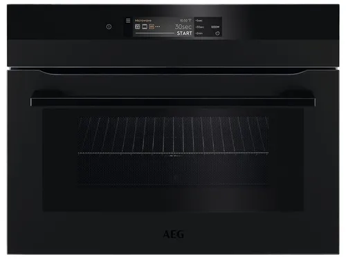 AEG KMK868000T Kompaktbackofen mit Mikrowelle Schwarz - Backöfen: 16 Backofenfunktionen + 7 Mikrowellen-Kombifunktionen, WLAN-fähig und steuerbar über My AEG Kitchen App für einfaches Kochen.