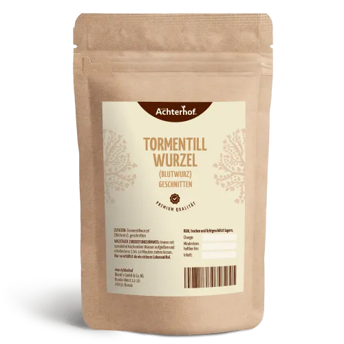 Blutwurz (100g) - Tormentillwurzel geschnitten - Naturreiner Kräutertee ohne Konservierungsstoffe, ideal für eine gesunde Teepause – direkt vom Achterhof.