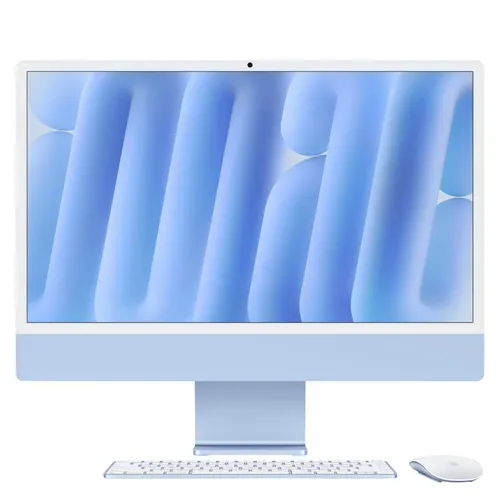 Apple iMac MD2T4D A Blau - 24 Zoll All-in-One PC mit 10-Core M4 Chip, 24GB RAM und 512GB SSD, 4,5K Retina Display für beeindruckende Bildqualität