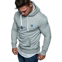 Amaci&Sons Kapuzenpullover WATERBURY Kapuzenpullover Herren Basic Kontrast Sweatjacke Pullover Hoodie Sweatshirt grau S