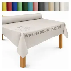 DecoHomeTextil Tischdecke Vliesstoff Rolle wasserabweisend 110 cm x 2500 cm - Hochwertige Tischdecke aus wasserabweisendem Vliesstoff, ideal für festliche Anlässe und den täglichen Gebrauch. Maße: 110 cm x 2500 cm, Farbe: Champagner.