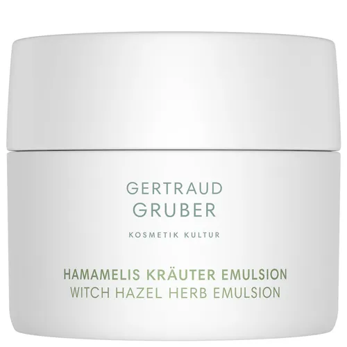 Gertraud Gruber Hamamelis Kräuter Emulsion 50ml - Gesichtsreinigung für junge und normale Haut, schützt sensible Couperose-Haut mit Avocadoöl und stärkt Kapillaren, reduziert Rötungen und wirkt entzündungshemmend.