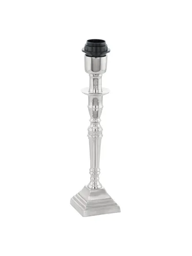 EGLO BEDWORTH Tischleuchte ohne Schirm H345 Chrom - Lampen – Eleganter Tischleuchtenfuß aus Nickel, mit Kabelschalter und E27-Fassung, ideal für stilvolle Beleuchtung in jedem Raum.