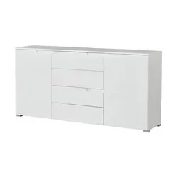 Sideboard Palermo - Weiß, 165 cm breit, 80 cm hoch, 40 cm tief, hochwertiges Material und Black Friday Deal mit 10€ Willkommens-Gutschein