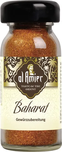 Al Amier Baharat Gewürzzubereitung 30 g Glas - Vegetarisch und Aromatisch - Kräuter und Gewürze in einem praktischen Glas, ideal für die Verfeinerung vegetarischer Gerichte mit einem intensiven Aroma.