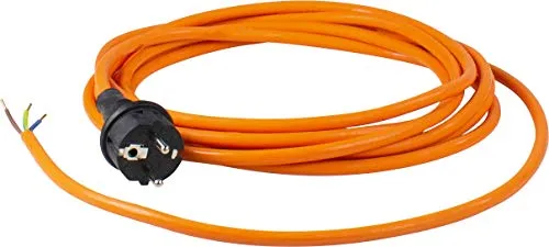 as - Schwabe PUR Baustellen-Anschlussleitung 3 m – Robuste Leitung 230 V, 16 A mit Polyurethan-Außenmantel H07BQ-F 3G1,5 - Schutzkontaktstecker, Ende 30 mm abgemantelt, Orange – IP44-70909