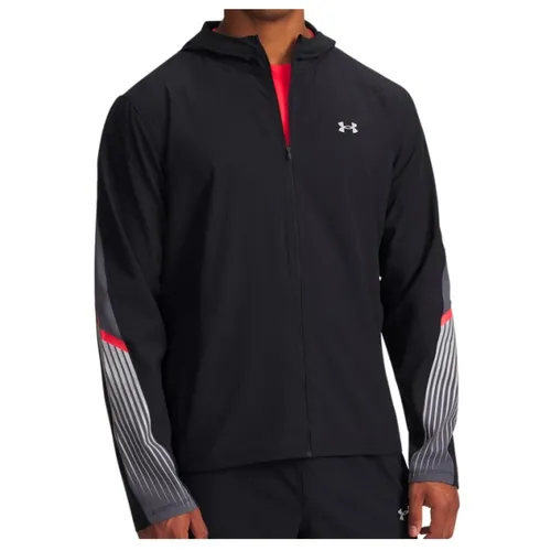 Under Armour Velociti Storm Hooded Laufjacke Herren - Schwarz/Grau, Größe XXL (M, L, XL verfügbar) - Laufbekleidung, die dich bei Wind und Wetter schützt. Mit Storm-Technologie wasserabweisend und winddicht, bietet sie zudem maximale Bewegungsfreiheit und Sichtbarkeit dank reflektierender Details.
