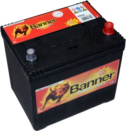 Banner Power Bull P6068 - Hochleistungsautobatterie - Autobatterien mit 12V, 60Ah und 510A Kaltstartstrom, ideal für zuverlässige Leistung in asiatischen Fahrzeugen.