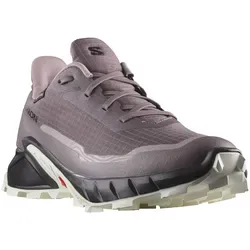 Trailrunningschuh SALOMON "ALPHACROSS 5 W GORE-TEX", Gr. 42,5, lila - Laufschuhe für Trailrunning mit wasserdichter GORE-TEX-Membran und Contagrip®-Außensohle für optimalen Halt auf jedem Untergrund.
