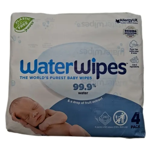 WaterWipes Sensitive+ Newborn & Baby Wipes, Feuchttücher für Neugeborene und Bab