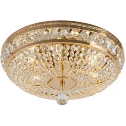 Maytoni Kronleuchter, Gold, Vintage Design - Eleganter Kronleuchter aus Metall und Glas, rund, 43.5x23.5 cm, ideal für stilvolle Innenräume mit Vintage-Charme.